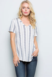Tribal Top in White